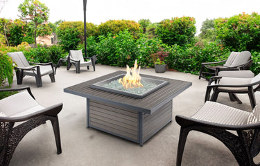 Brooks Square Taupe Fire Pit TableBRK-2424-19-K